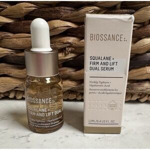 Biossance Squalane Firm Lift Dual Serum 12ml 0.4oz Visibly Tightens‎ Hyaluronic